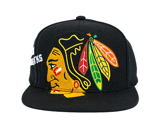 Kappe Mitchell & Ness - NHL Big Time Snapback - Chicago Blackhawks - Black