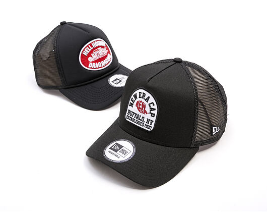 Kappe New Era - Branded Buffalo Patch 9FORTY Trucker - Black
