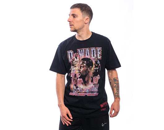 T-Shirt Mitchell & Ness - NBA Vintage Hype Tee - Miami Heat - Black
