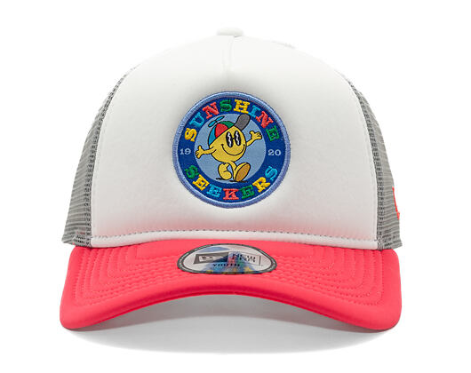 Kinder Kappe New Era - Branded Graphic Patch 9FORTY Trucker - Coral