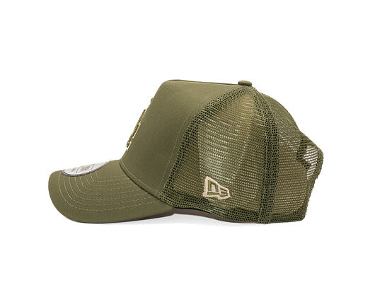 Kappe New Era - MLB Outline 9FORTY Trucker - LA Dodgers - New Olive