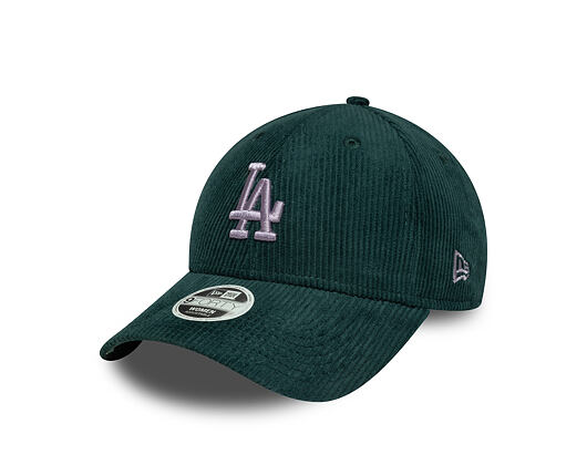 Damen Kappe New Era - MLB Cord 9FORTY - LA Dodgers - Dark Green / Lavender
