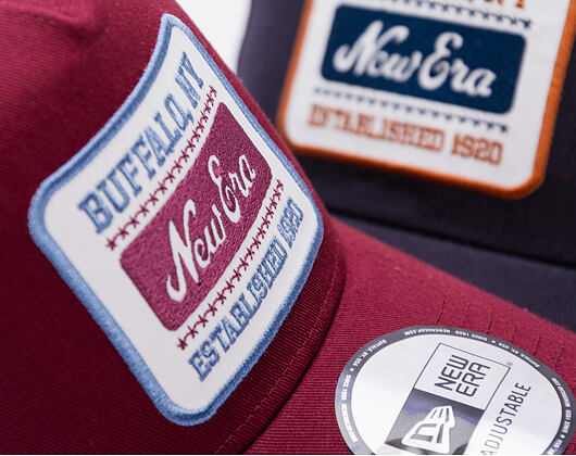 Kappe New Era - Buffalo Patch 9FORTY Trucker - Burgundy / Muted Indigo