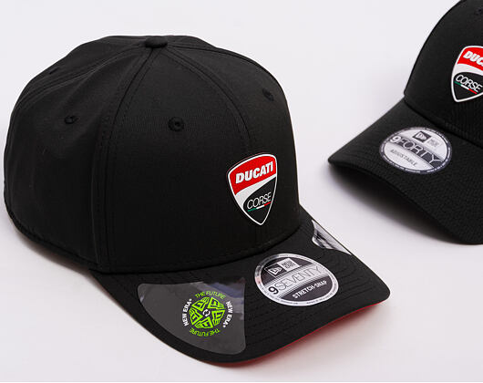 Kappe New Era - DUCATI MOTOR Recycled 9SEVENTY Stretch-Snap - Black / Scarlet