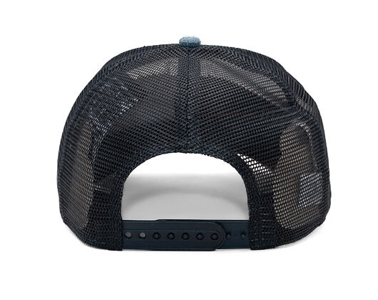 Kappe New Era - Western Rodeo Denim Patch 9FORTY Trucker - Himmelblau / Marine