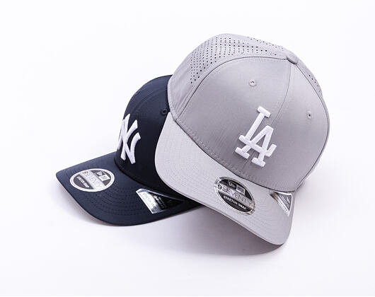 Kappe New Era - MLB Perforated 9SEVENTY Stretch-Snap - LA Dodgers - Grey