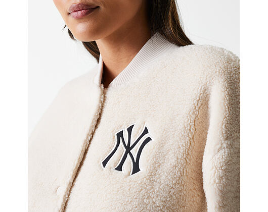 Damenjacke New Era - MLB Sherpa Bomber - NY Yankees - Cream