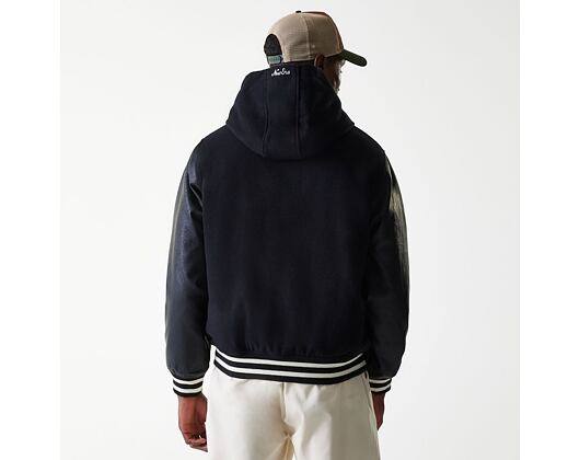 Jacke New Era - Hooded Varsity Jacket - Black
