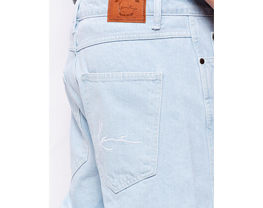 Hose Karl Kani Small Signature Baggy Five Pocket Denim bleached blue