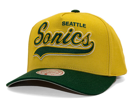 Kappe Mitchell & Ness - Harvest Gold Pro Crown - Seattle Supersonics - Gold/Green
