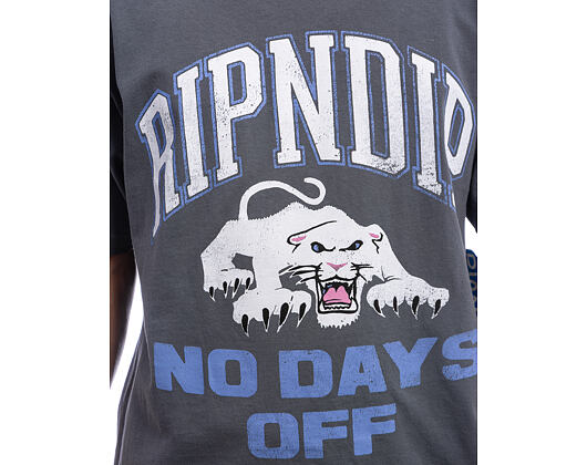 T-Shirt Rip N Dip - White Panther Tee - Charcoal