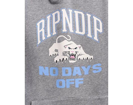 Pullover Rip N Dip - White Panther Hoodie - Heather Grey