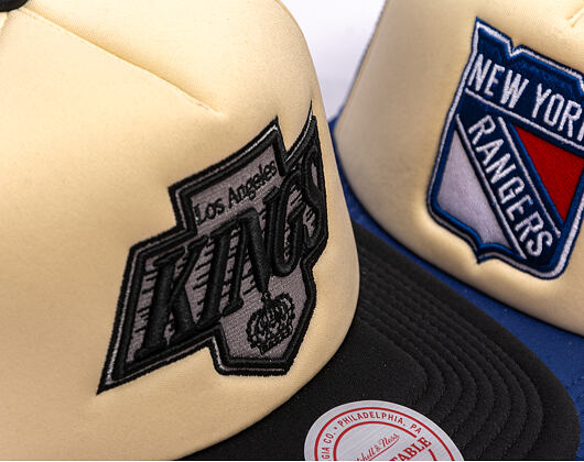 Kappe Mitchell & Ness - NHL Vintage Block Trucker - Los Angeles Kings - Cream