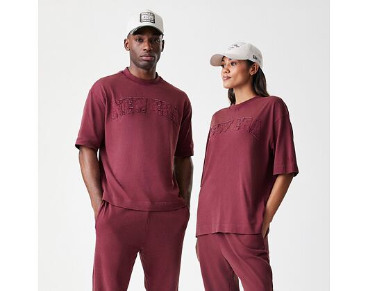 T-Shirt New Era - Branded Washed Oversized Tee - Burgundy