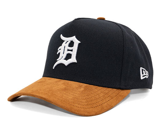 Kappe New Era - MLB Suede Visor 9FORTY A-Frame - Detroit Tigers - Navy / Brown