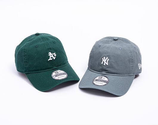 Kappe New Era - MLB Washed Mini Logo 9TWENTY - Oakland Athletics - Dark Green