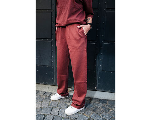 Hose New Era - Branded Washed Straight Sweatpants - Burgundy