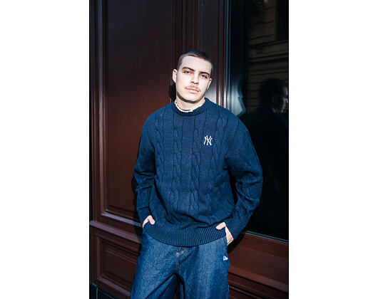 Strickpullover New Era - MLB Cable Knit Crew - NY Yankees - Navy