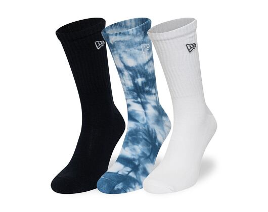 Socken New Era - Tie dye Crew Socks 3pk - White / Navy