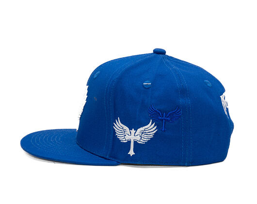 Kappe Reflection Luxury Shine Loud Snapback - Royal Blau / Weiß