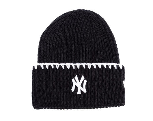 Damen Mütze New Era - MLB Chunky Top Stitch Beanie - NY Yankees - Black