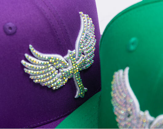 Kappe Reflection Luxury Shine Loud Snapback - Traubenlila / Weiß