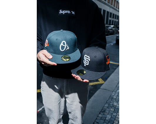 Kappe New Era - MLB "Image Drop" ALL OVER 59FIFTY - Baltimore Orioles - Dark Green