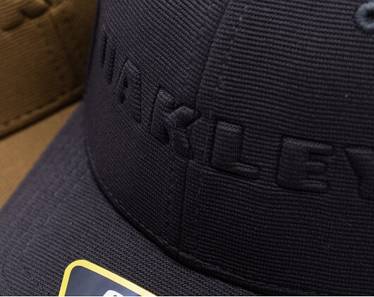 Kappe Oakley - Bark Embossed Hat - Pitch Black/Flame Red