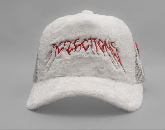 Cap Reflection Luxury Fuzzy Trucker - Oats red