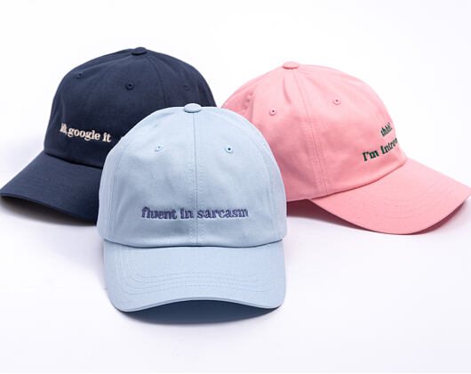 Kappe 8by8 - Dadcap - "fluent in sarcasm" - Baby Blue/Lavender