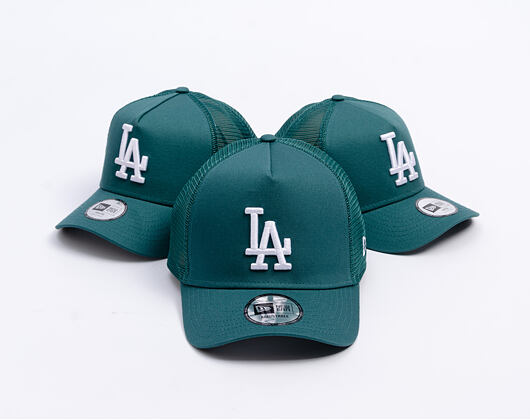 Kappe New Era - MLB Essential 9FORTY Trucker - LA Dodgers - Pine Green