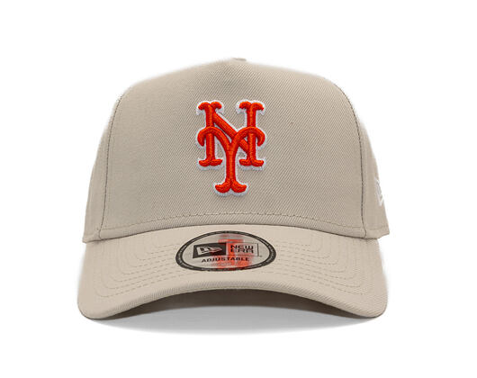 Kappe New Era - MLB Outline Script 9FORTY A-Frame - NY Mets - Stone