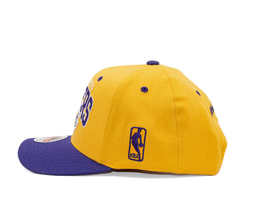Kappe Mitchell & Ness - NBA Team Arch Snapback - Los Angeles Lakers - Yellow / Purple