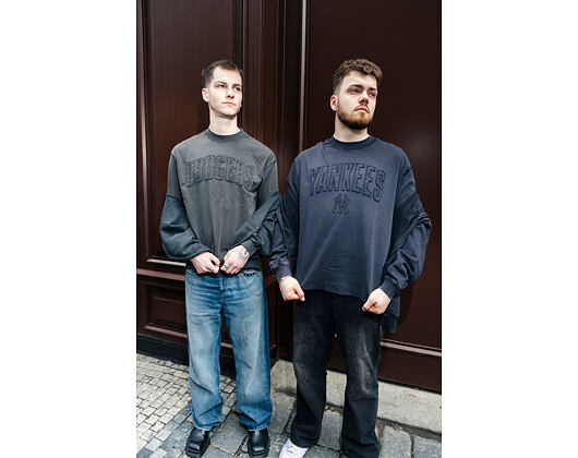 T-Shirt New Era - MLB Washed Boxy Tee - LA Dodgers - Dark Grey