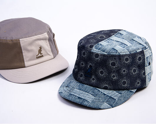 Kappe Kangol - TRENDS PACK - Denim Mashup Army Cap - Blue Picnic