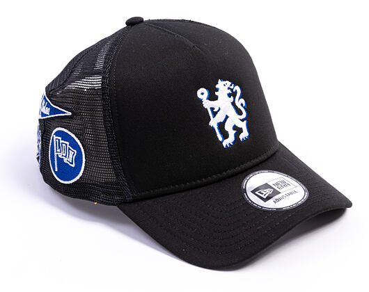 Kappe New Era -  Patch 9FORTY Trucker - Chelsea FC Lion Crest - Black