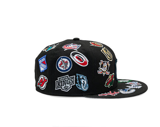 Kappe New Era - NHL All Over Logo 59FIFTY - Black