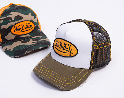 Kappe Von Dutch - Trucker - Classic Logo Olive/White