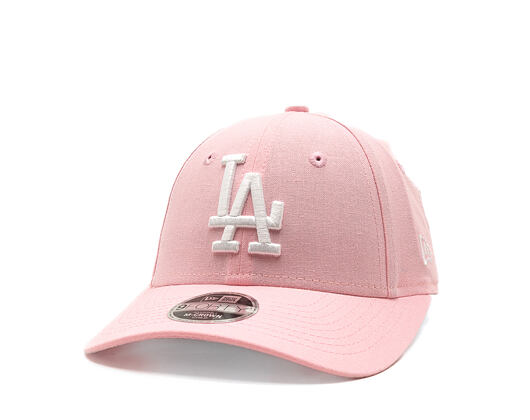 Kinder Kappe New Era - MLB Linen 9FORTY M-CROWN - LA Dodgers - Pink Rouge / White