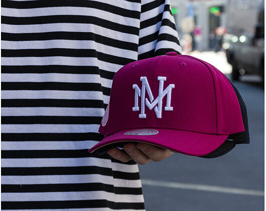 Kappe Mitchell & Ness  - Branded Purple Blaze - Pro Crown Snapback - Purple