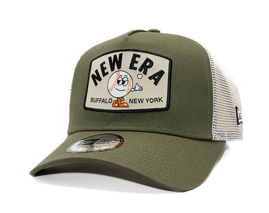 Kappe New Era - Branded Summer Patch 9FORTY A-Frame Trucker - New Olive