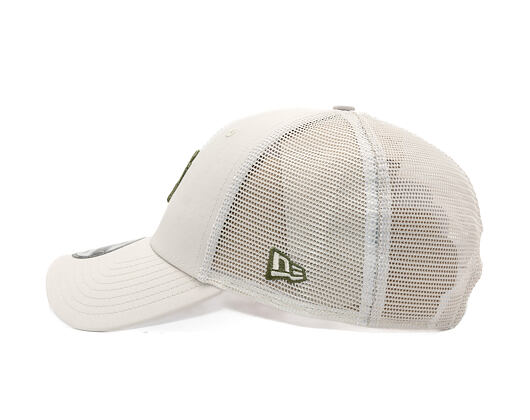 Kappe New Era - MLB Midi Homefield 9FORTY Trucker - NY Yankees - Stone / New Olive