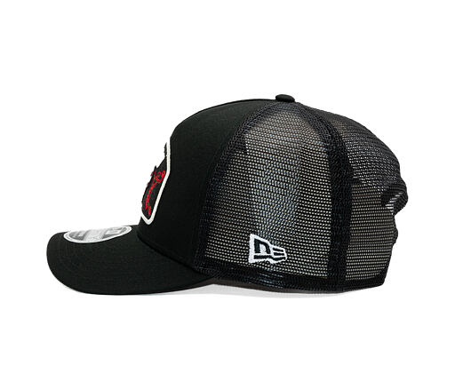 Kappe New Era - NBA Felt Patch 9FORTY M-CROWN A-Frame Trucker - Chicago Bulls - Black