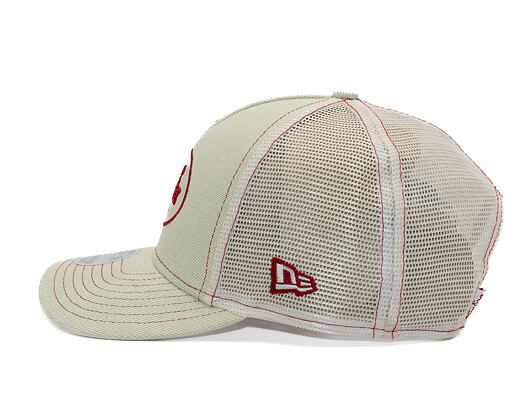 Damen Kappe New Era - Branded Denim Oval Logo 9FORTY M-CROWN A-Frame Trucker - Cream