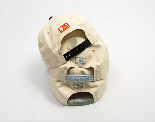 Kappe New Era - MLB Side Script 9FORTY M-CROWN - NY Mets - Cream / Black