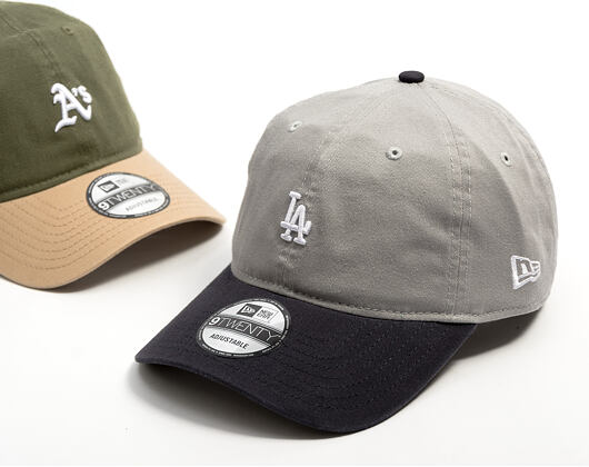 Kappe New Era - MLB Mini Logo Washed Contrast 9TWENTY - LA Dodgers - Grey / Navy