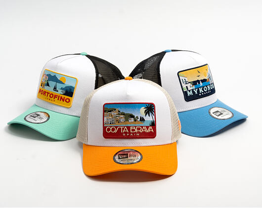 Kappe New Era - Branded Location Patch 9FORTY A-Frame Trucker - Orange