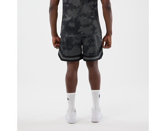 Shorts New Era - Branded Print Mesh Shorts - Black