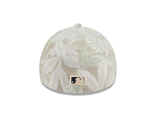 Kappe New Era - MLB Three Looms "Leafy Palm" 59FORTY A-Frame - NY Yankees - Stone