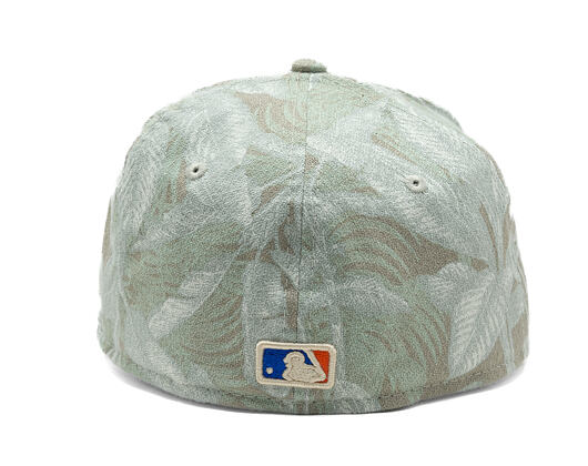 Kappe New Era - MLB Three Looms "Leafy Palm" 59FORTY A-Frame - NY Mets - Stone
